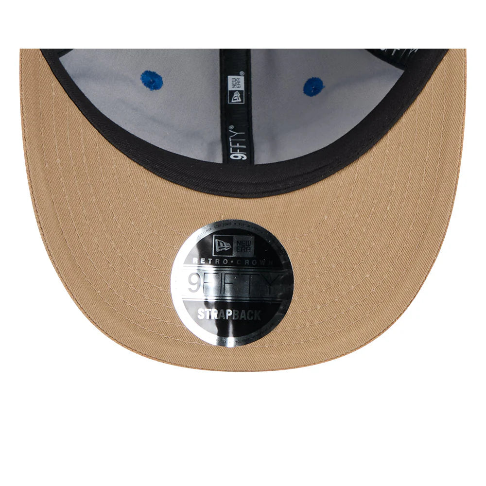 North Melbourne Kangaroos Hat - AFL 2025 Retro Contrast Suede 9Fifity Strapback Cap - New Era